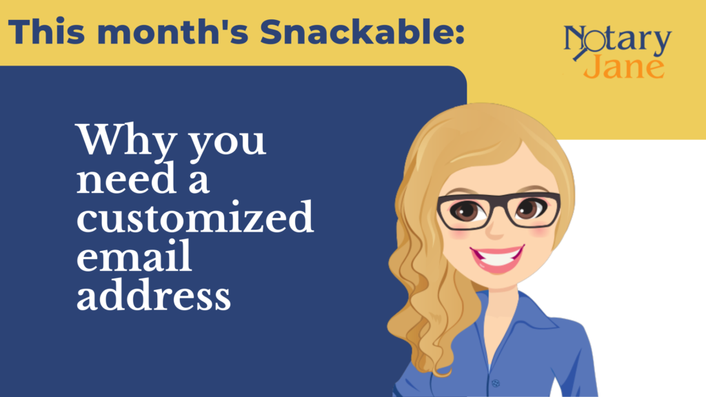 Snackable Training Why You Need A CustomizedEmail Address